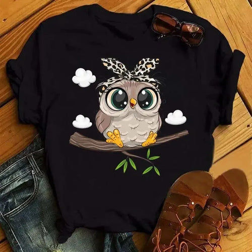 AliExpress Other Woman's Kawaii Owl Graphic T-shirts