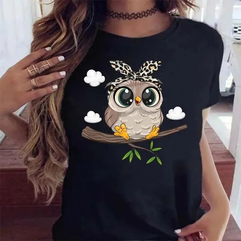 AliExpress Other Woman's Kawaii Owl Graphic T-shirts