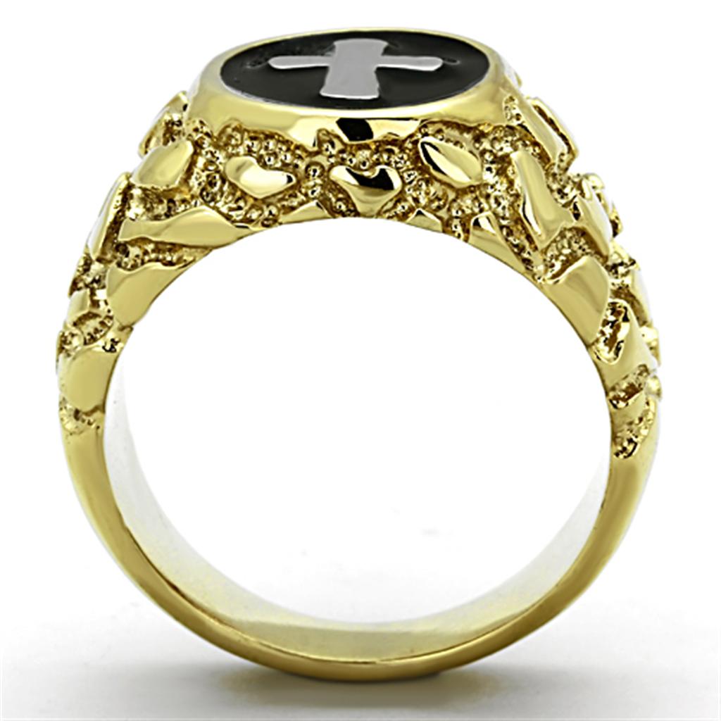 Lavender Birch Jewelry & Watches Men Stainless Steel Gold Cross Designer Ring