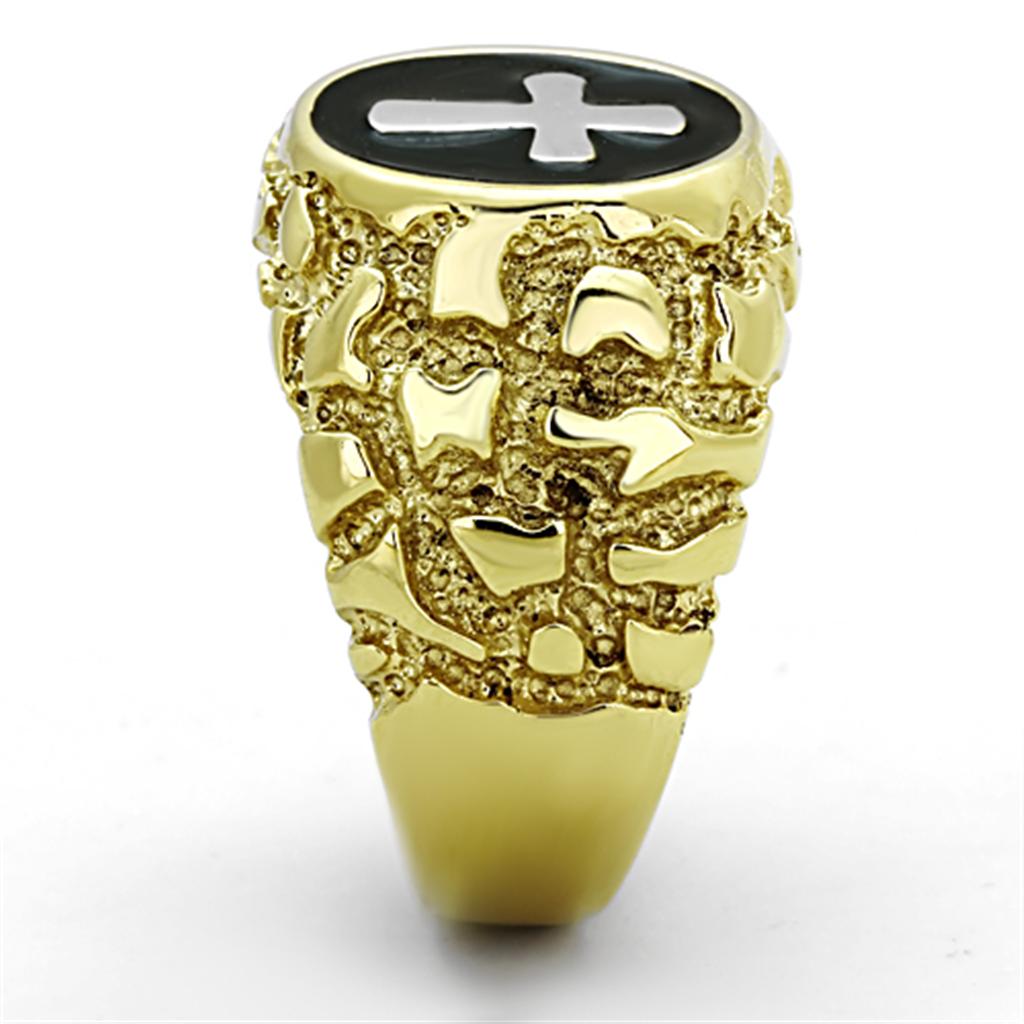 Lavender Birch Jewelry & Watches Men Stainless Steel Gold Cross Designer Ring