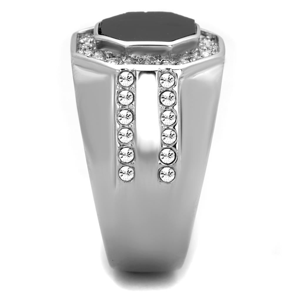 Lavender Birch Jewelry & Watches Men Stainless Steel Synthetic Crystal Ring