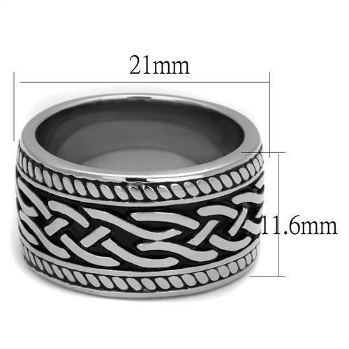 Lavender Birch Jewelry & Watches Men's Stainless Steel Epoxy Ring