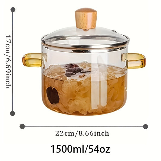 Champagne Apollo Home & Garden Borosilicate 15L HeatResistant Glass Cooking Pot with Lid