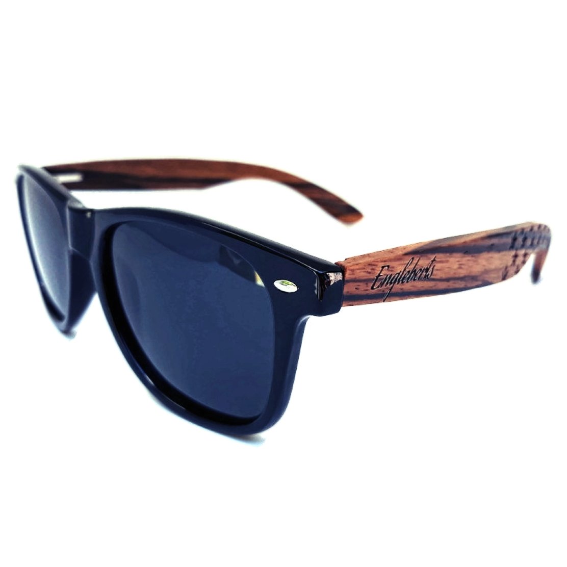 Purple Ariadne Sunglasses Zebrawood Sunglasses, Stars and Bars With Wooden Case, Polarized,