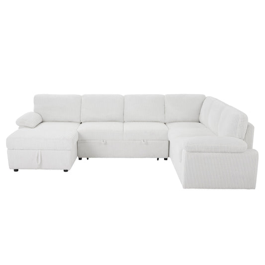 Sangria Beech Furniture Oversized Modular Storage Sectional Sofa Couch