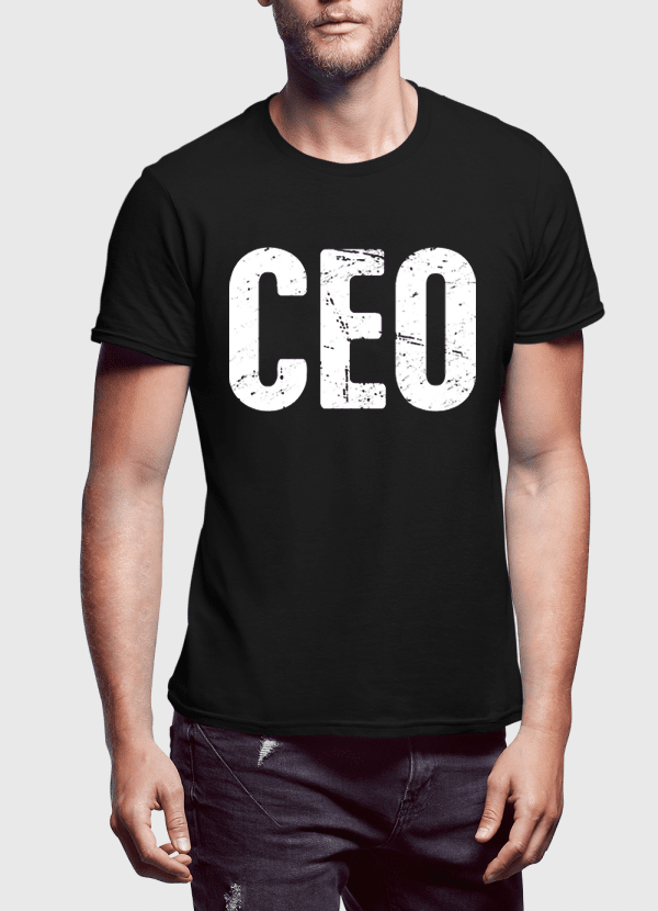 Scorpius T-shirts Scorpius Men's Black "CEO" Half Sleeved T-shirt