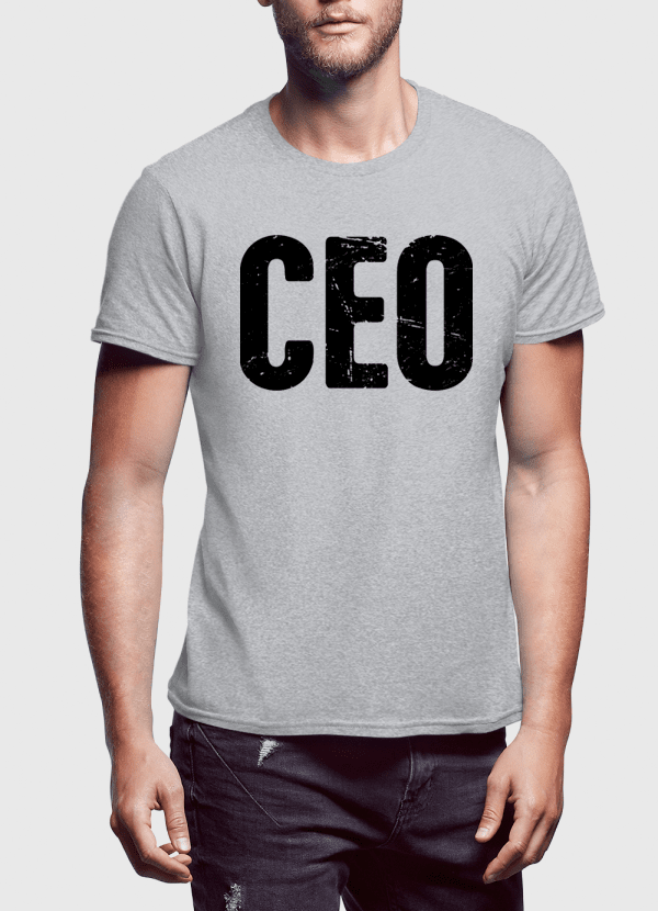 Scorpius T-shirts Scorpius Men's Black "CEO" Half Sleeved T-shirt