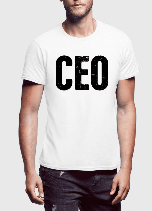 Scorpius T-shirts Scorpius Men's Black "CEO" Half Sleeved T-shirt