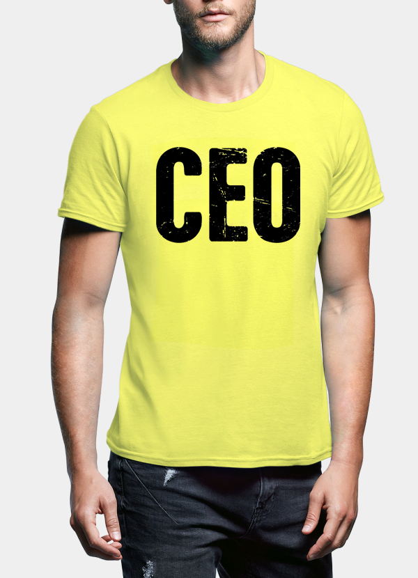 Scorpius T-shirts Scorpius Men's Black "CEO" Half Sleeved T-shirt