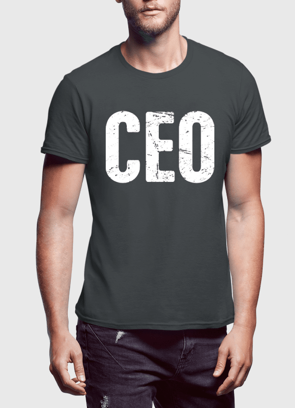 Scorpius T-shirts Scorpius Men's Black "CEO" Half Sleeved T-shirt