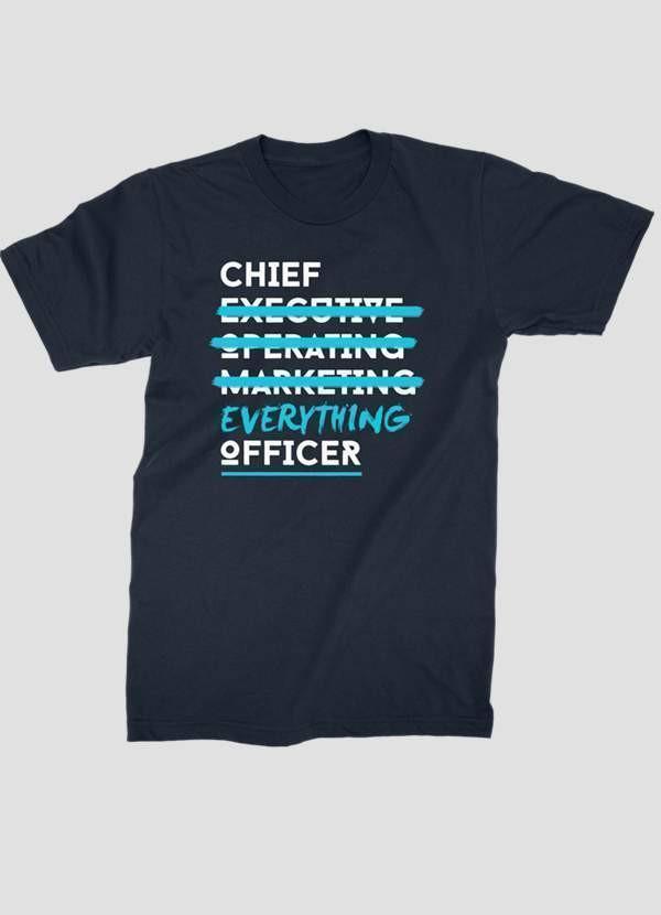 Scorpius T-shirts Scorpius Men's "CHIEF EVERYTHING OFFICER" Printed T-shirt