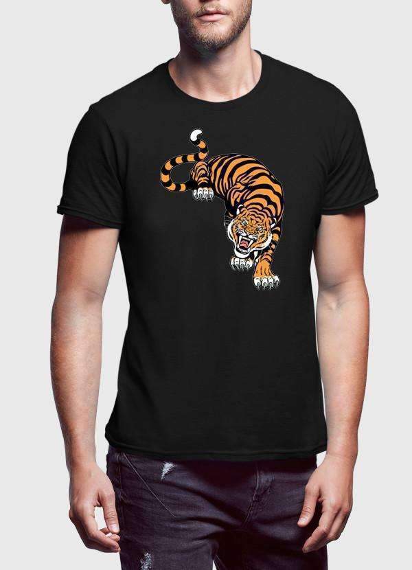 Scorpius T-shirts Scorpius Men's Cornered Tiger Printed T-Shirt