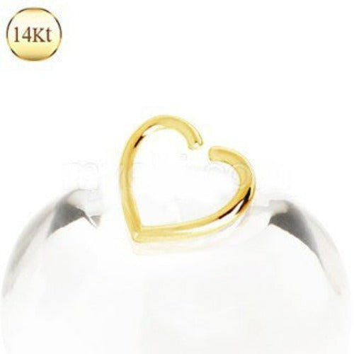 Peridot Jewelry & Watches 14Kt Yellow Gold Heart Shaped Cartilage Earring