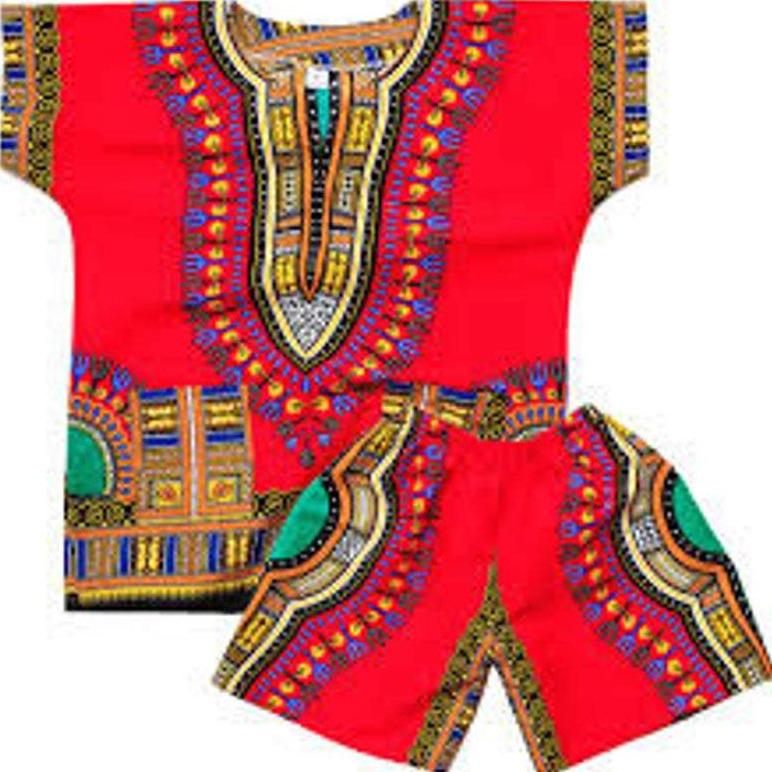 White Baobab Kid's Clothing Decora Apparel Kids Dashiki Suit / African wear