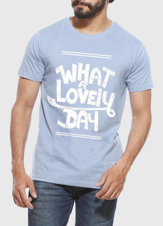 Scorpius T-shirts Scorpius Men's "What a Lovely Day" Blue T-Shirt