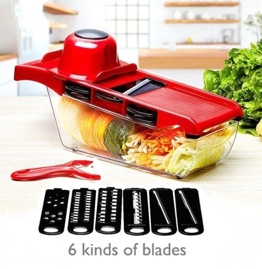 Yellow Pandora Kitchen Stainless Steel 6 Blades Vegetable Slicer