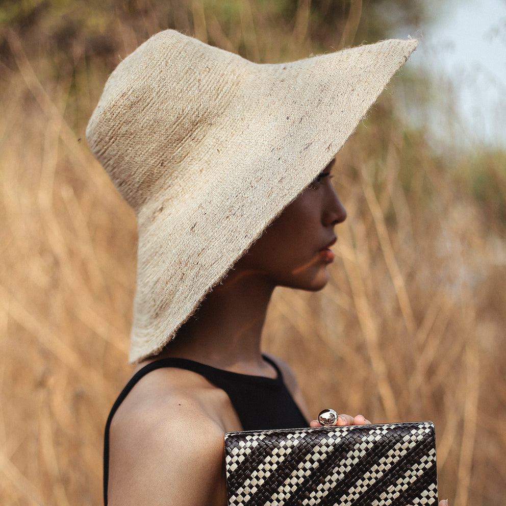 Cocoa Brunn Hats RIRI Jute Woman's Handwoven Straw Hat