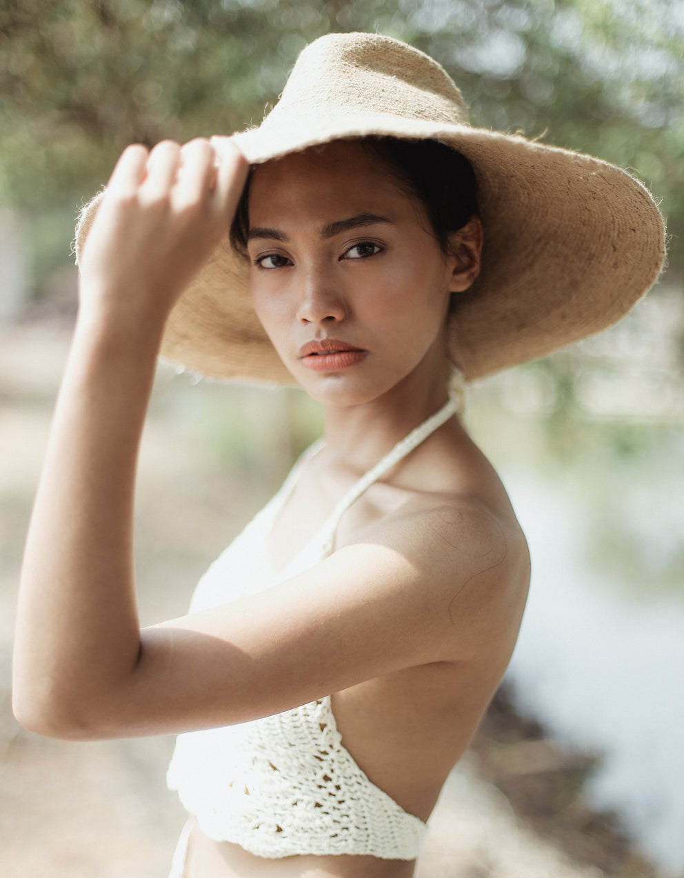 Cocoa Brunn Hats RIRI Jute Woman's Handwoven Straw Hat