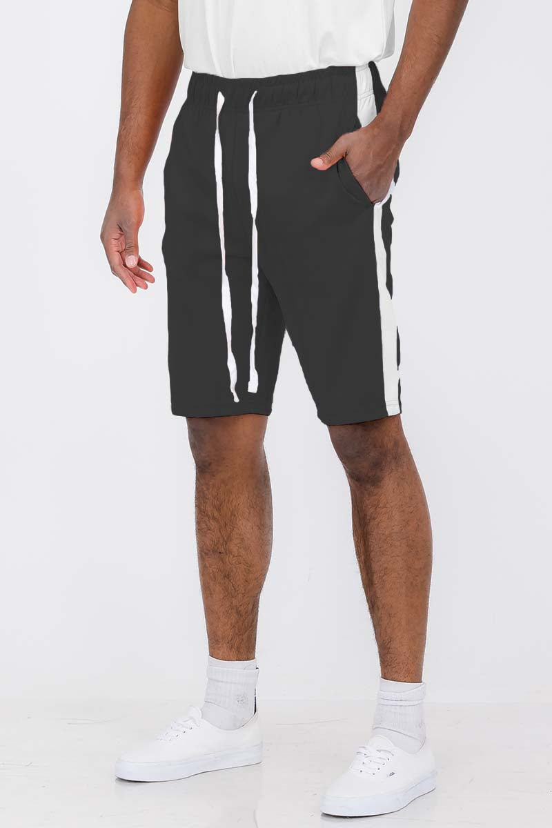 Lime Milo Shorts Lime Milo Men's Black & White Single Stripe Shorts