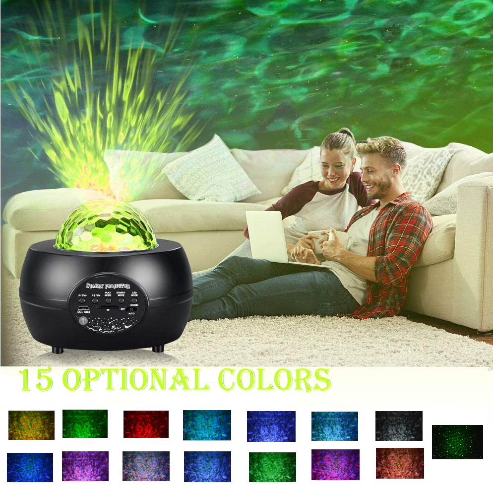 Teal Simba Lighting LED Night Light Starry Sky Projector with Bluetooth Wireless Speaker