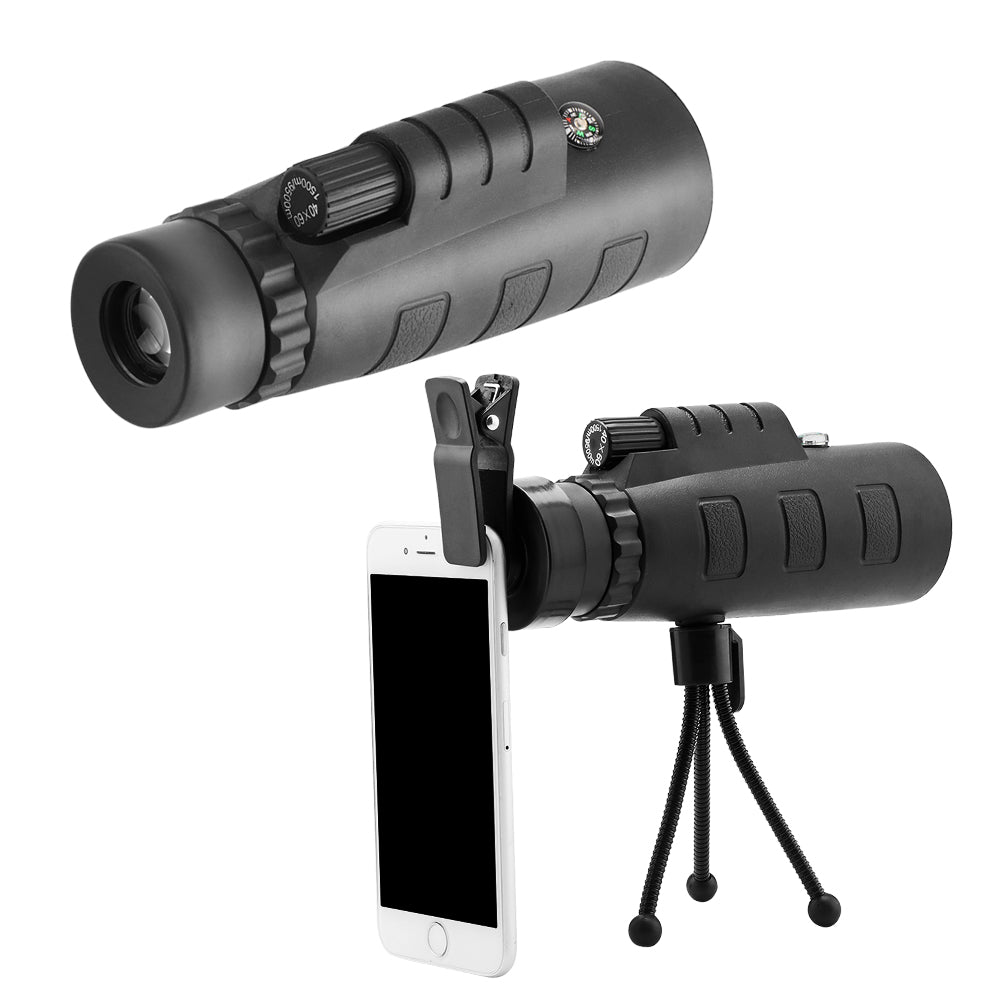 Teal Simba Sports & Outdoors 10X HD Optical Monocular Telescope with Phone Clip