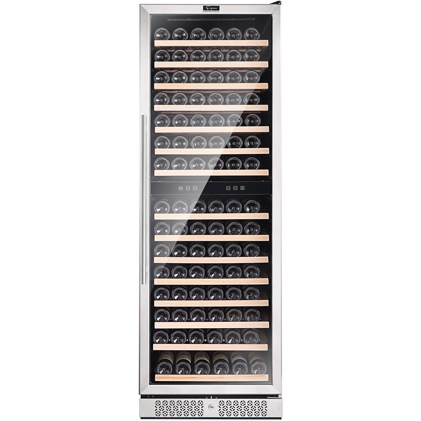 Burgundy Eunostus Kitchen Empava 70" Dual Zone Tall Wine Cooler