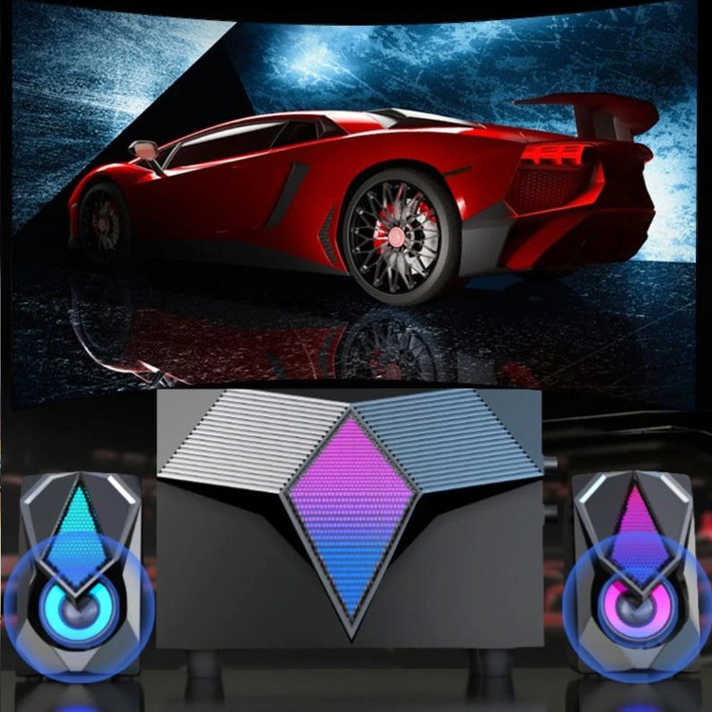 Yellow Pandora Audio & Video Dragon RGB Computer Gaming Speakers