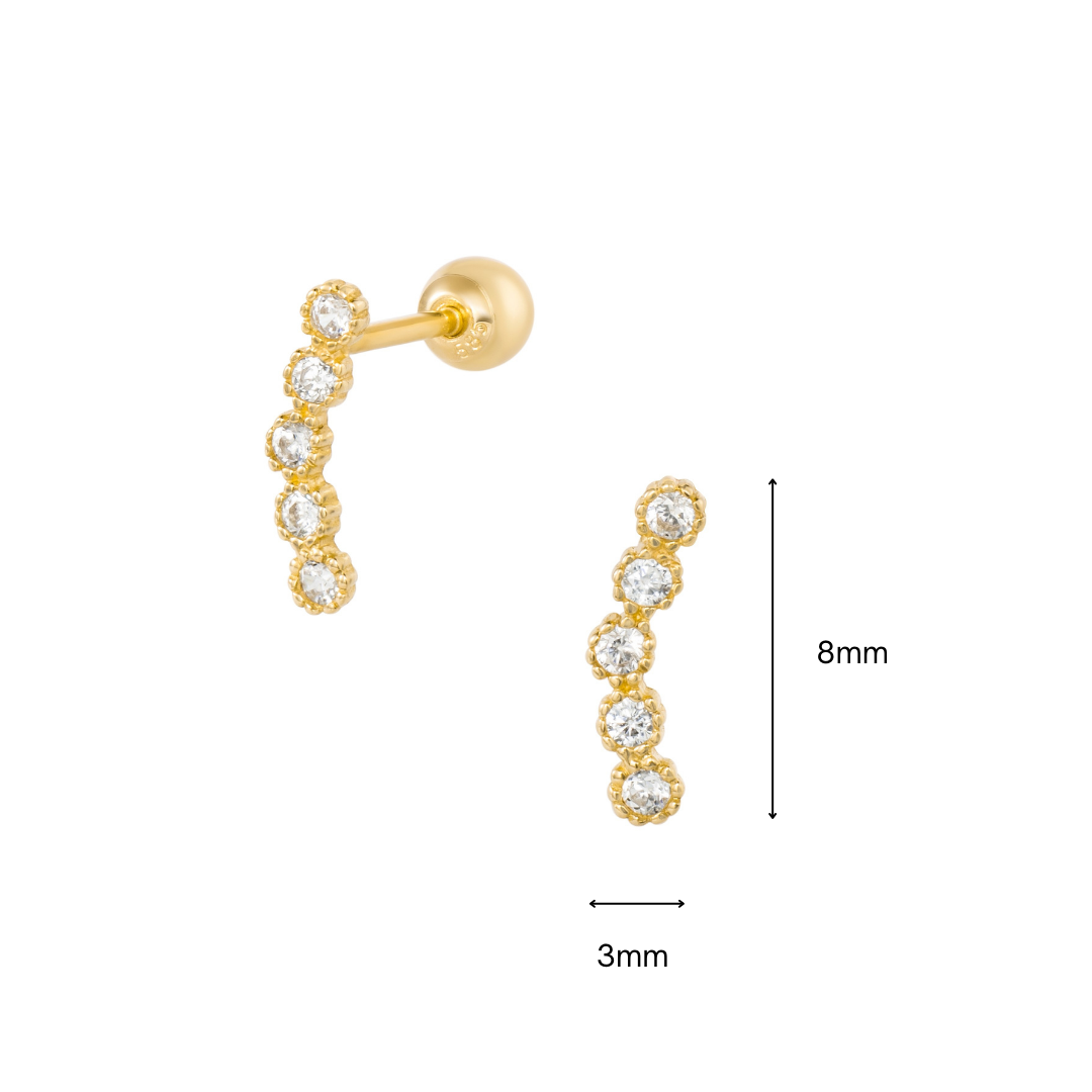 Blue Chrysippus Earrings 14K SOLID GOLD XAVIA PIERCING