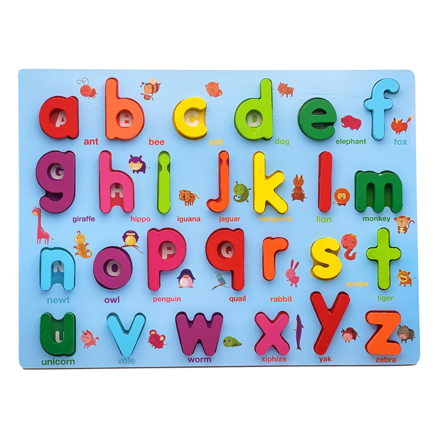 Copper Hecuba Toys Zunammy Wooden Alphabet Puzzle Board & Number Educational Learning Toy