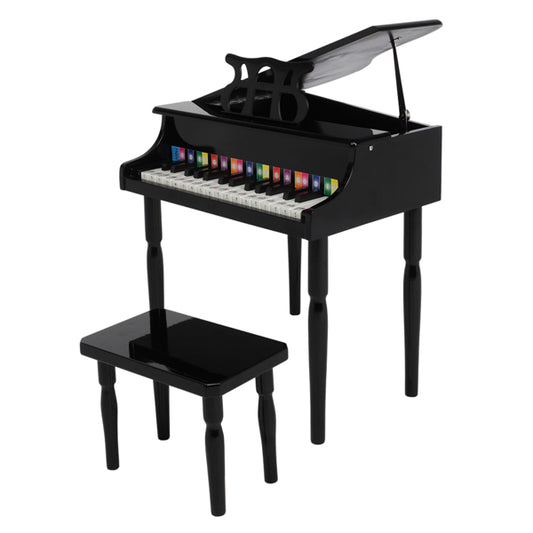 Teal Simba Toys Children's 30 Key Wooden Piano With Music Stand