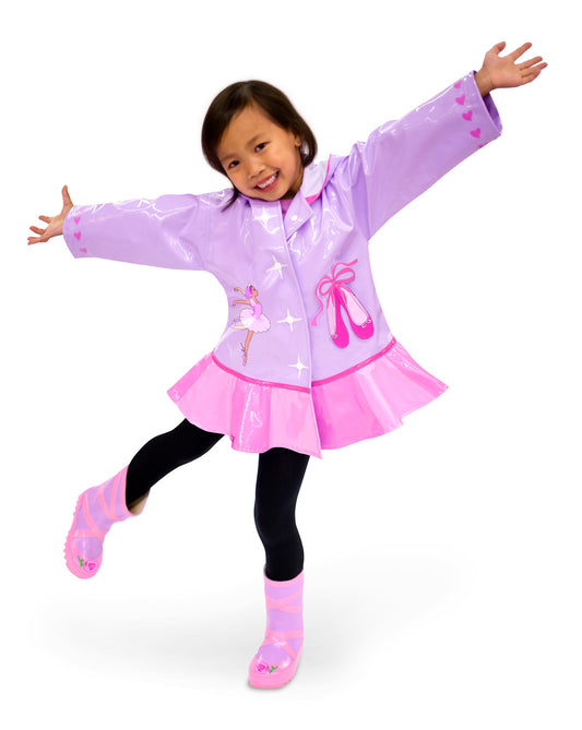 Magenta Ash Kids & Babies Ballerina Rainwear Set