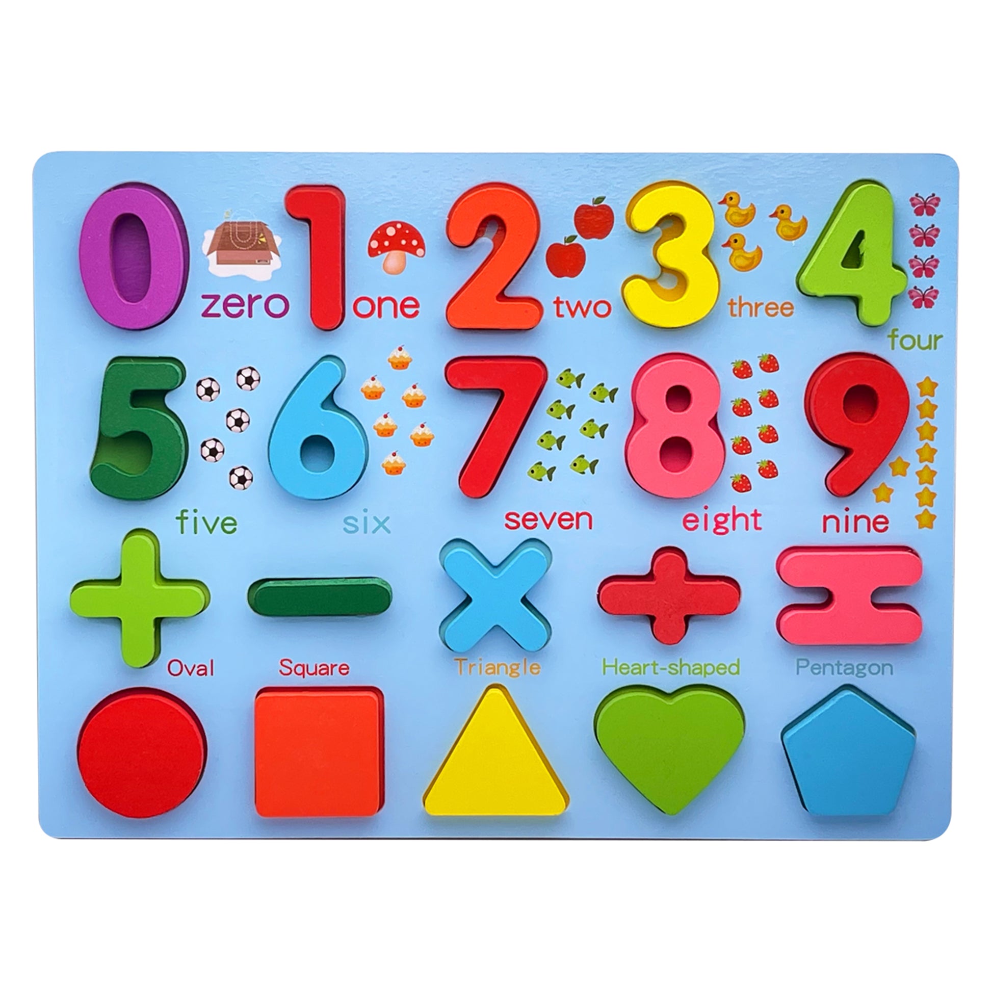 Copper Hecuba Toys Zunammy Wooden Alphabet Puzzle Board & Number Educational Learning Toy