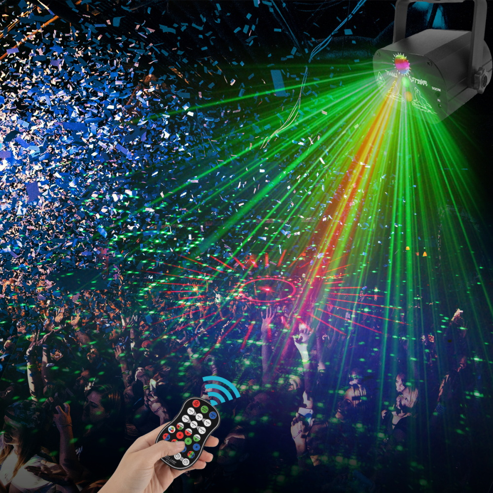 Teal Simba Lighting Mini RGB Disco Light LED Laser Stage Projector