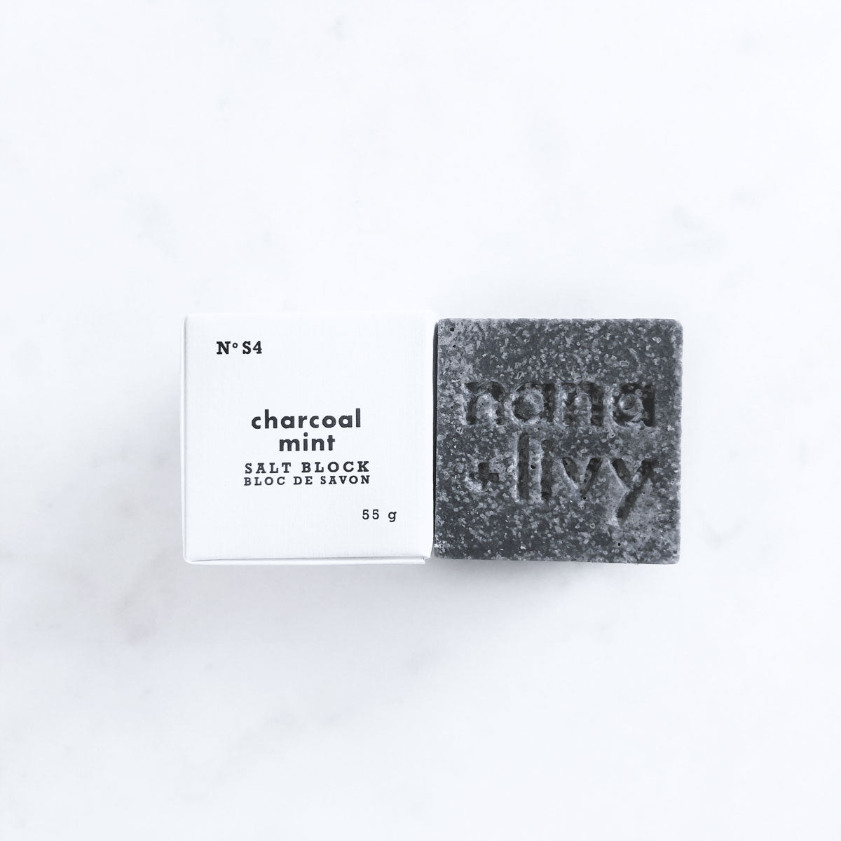 Ivory Clytemnestra Bodycare Charcoal Mint Salt Block