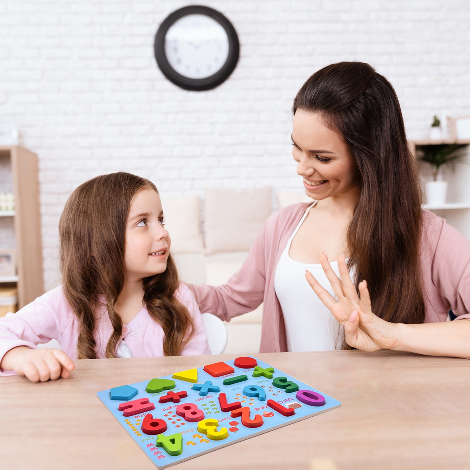 Copper Hecuba Toys Zunammy Wooden Alphabet Puzzle Board & Number Educational Learning Toy