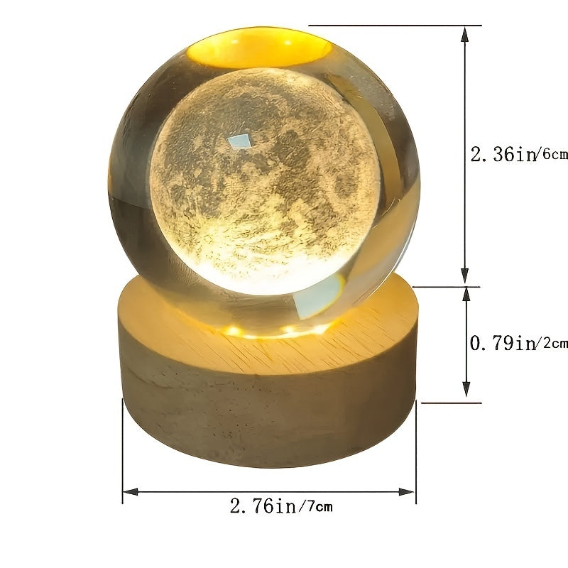 Champagne Apollo Home & Garden 3D Galaxy Crystal Ball Night Light