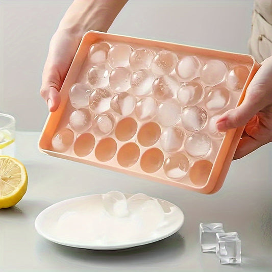 Champagne Apollo Home & Garden Premium 33-Cavity Silicone Ice Cube Tray - Round Diamond Design