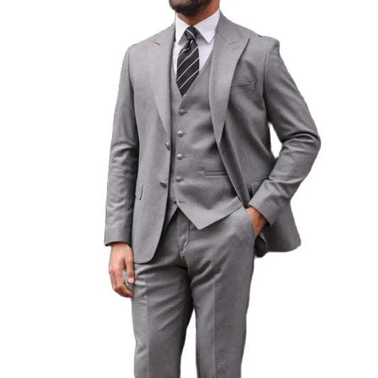 Next Level Fly Light Gray Men's Three Piece Suits