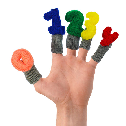 White Atalanta Toys Learn To Count Finger Puppets, Set of 10