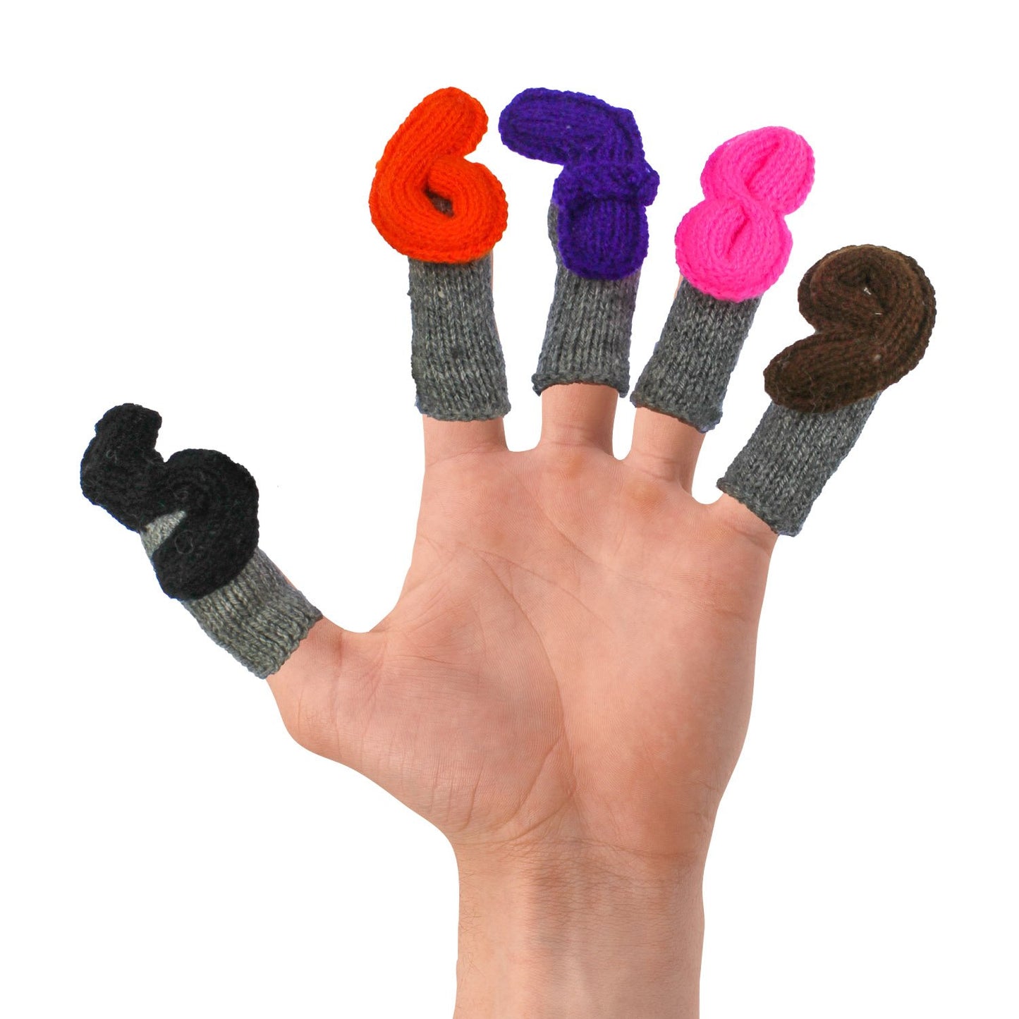 White Atalanta Toys Learn To Count Finger Puppets, Set of 10