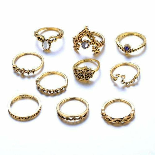 Jasper Rings Vintage Stackable Ring Set