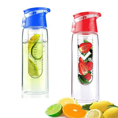 Salmon Lucky Novelty Fruit Cola Bottle a Fruit Infuser Drink Bottle