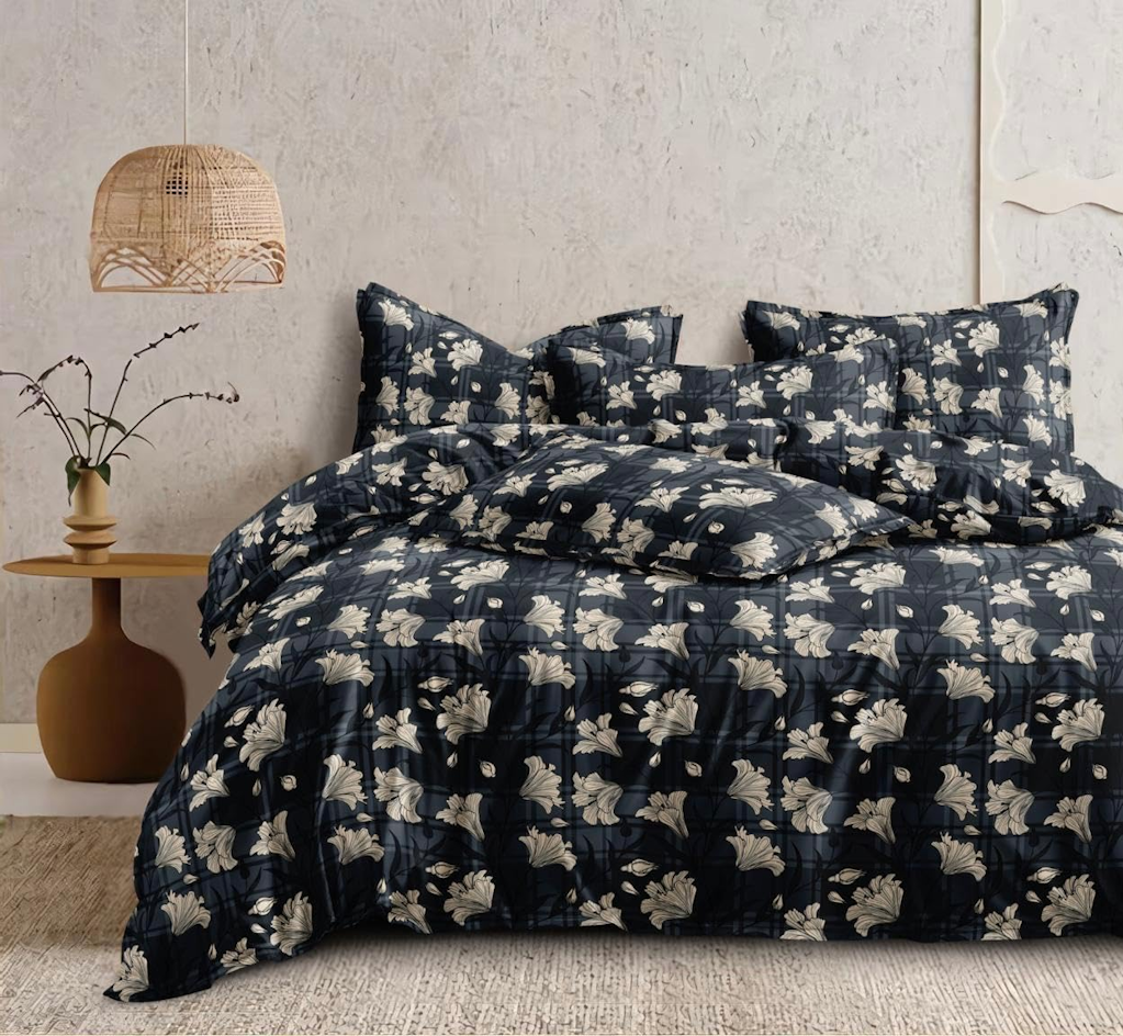 Byzantium Uranus Home & Garden Premium Cotton Bedsheets Double Bed with 2 Pillow Covers Size Double