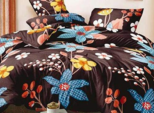 Burgundy Ismene Tech Accessories Double bed, 1 bed sheet, 2 pillow covers, floral sets