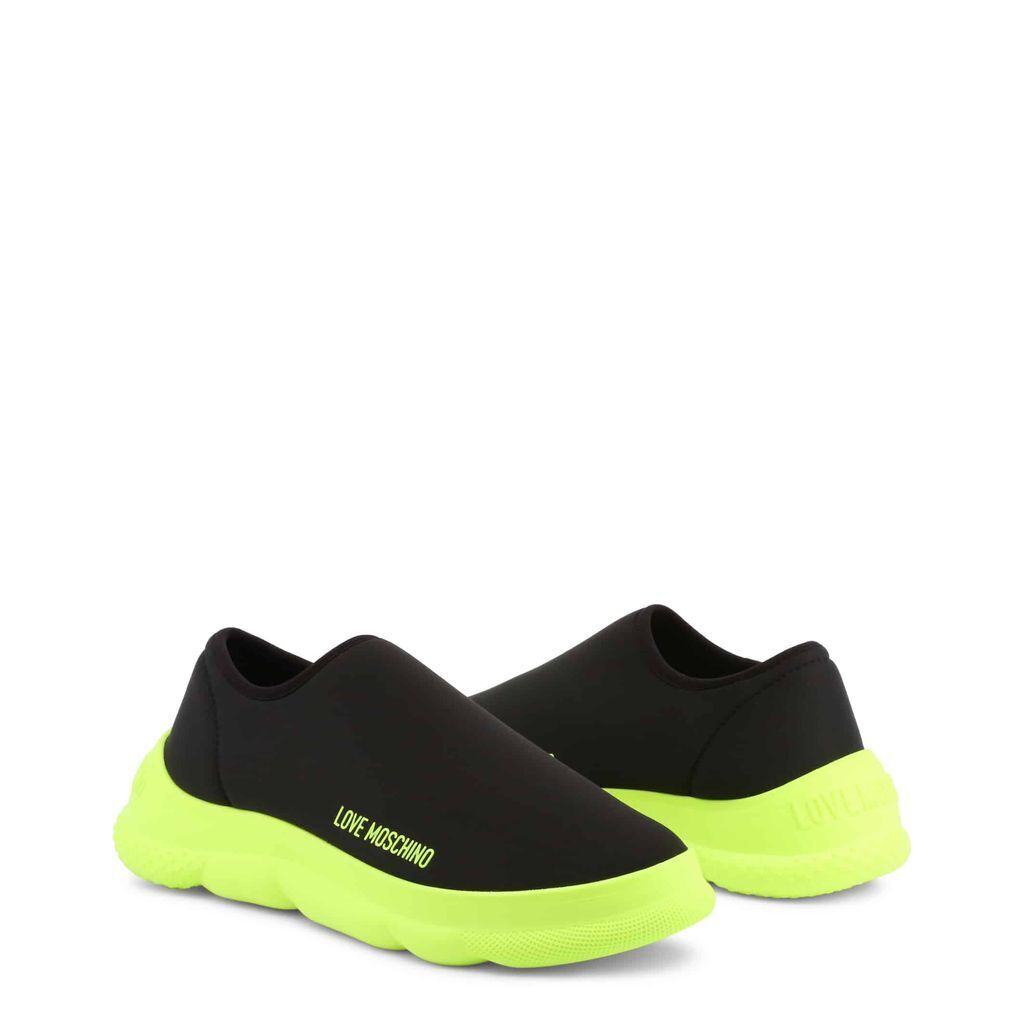 Burgundy Hera Sneakers & Runners "Love Moschino" Neon Green Slip-On Shoes