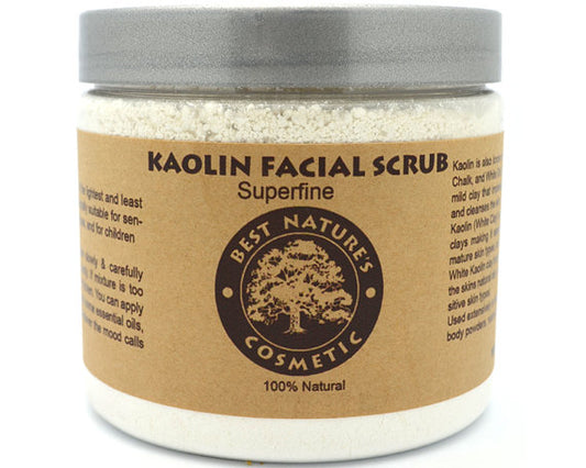 Yellow Poppy Skincare Kaolin Facial Scrub. Mask for sensitive skin.