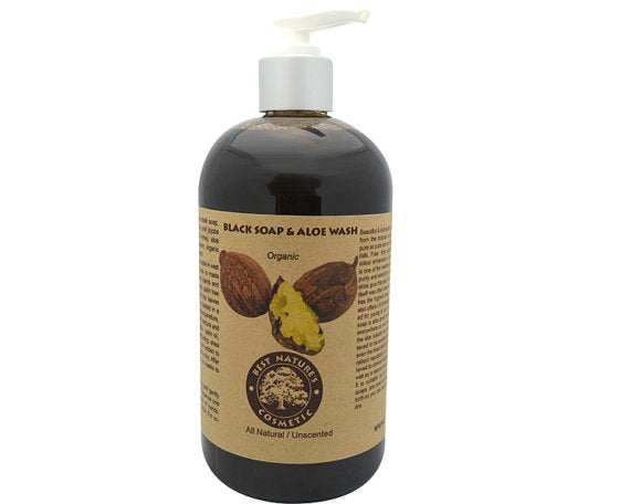 Yellow Poppy Bodycare Organic Black Soap & Aloe Wash 8oz/240ml