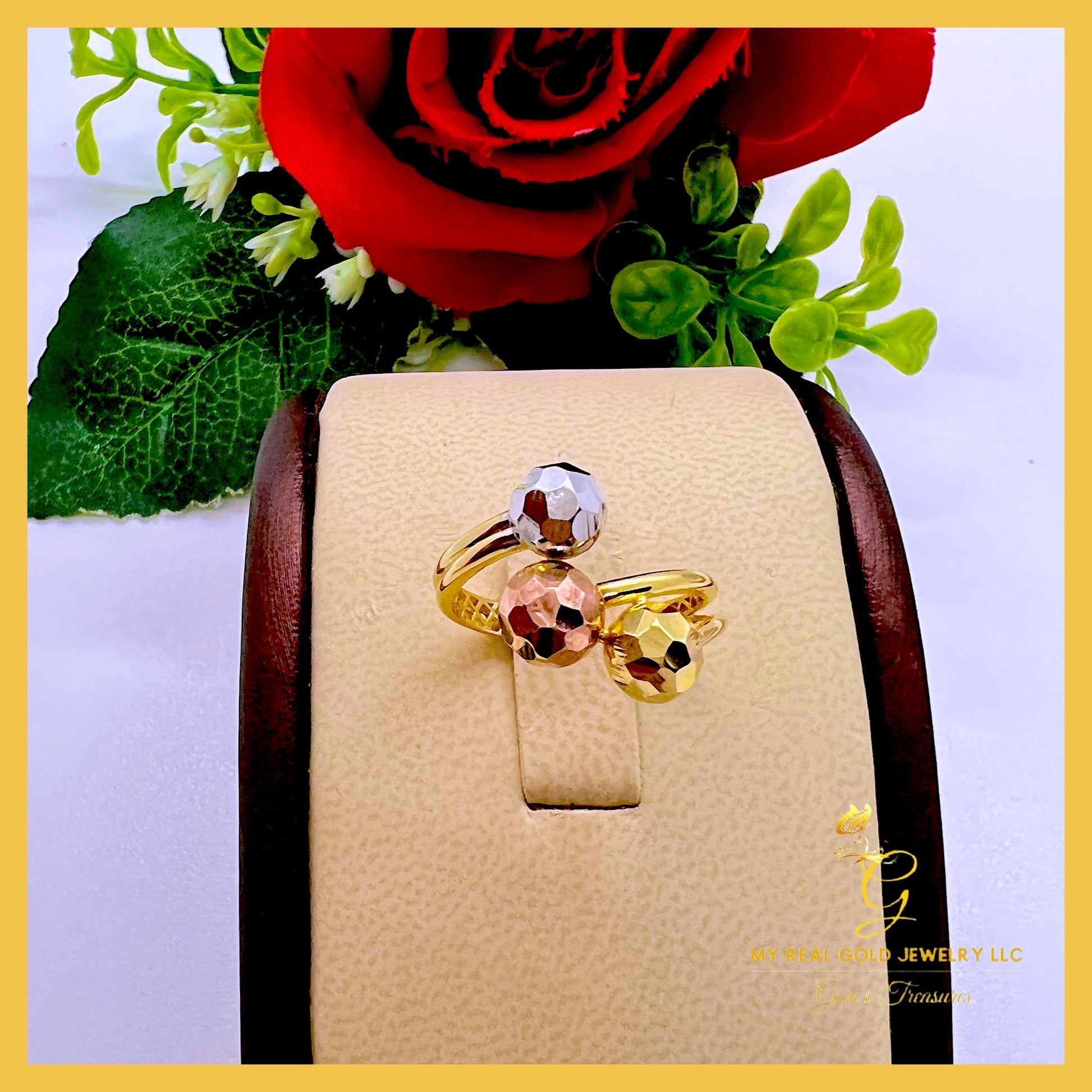 Yellow Angel Jewelry & Watches 18K Real Gold Ring size 6