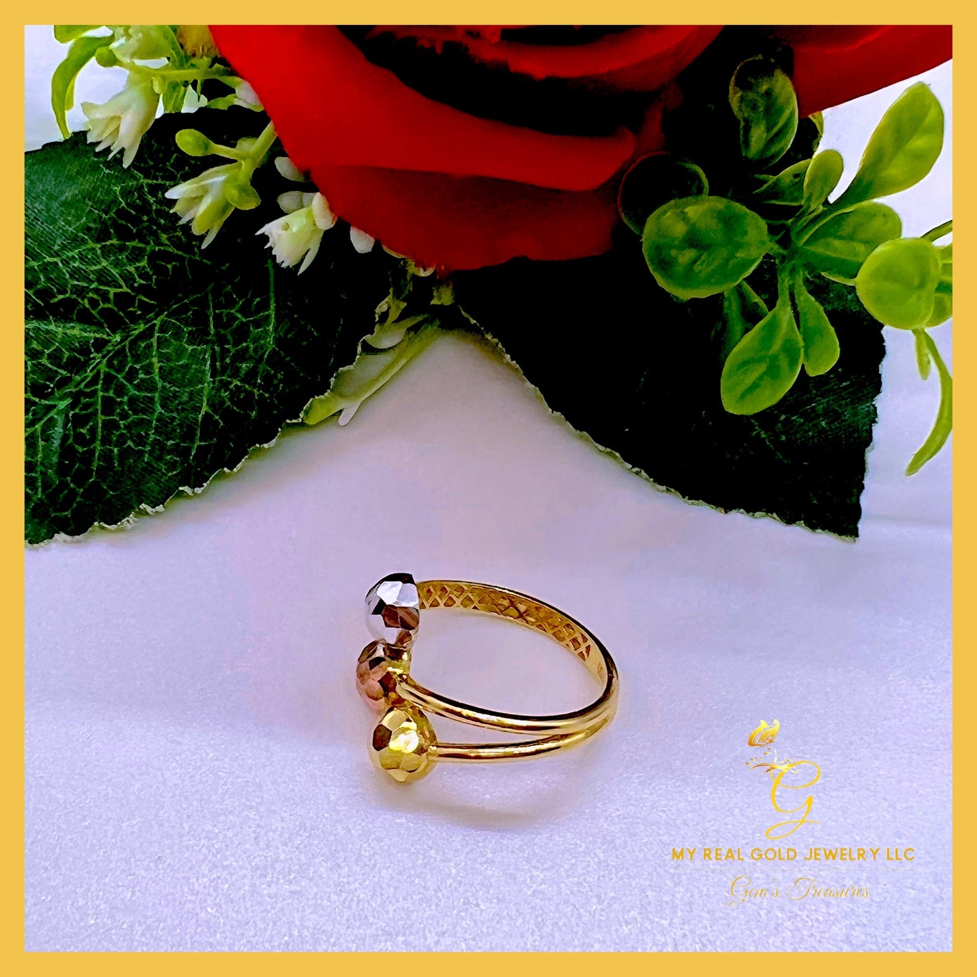 Yellow Angel Jewelry & Watches 18K Real Gold Ring size 6