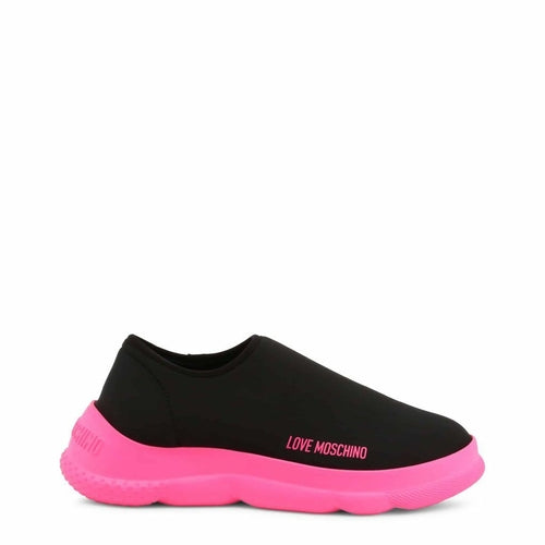 Burgundy Hera Sneakers & Runners "Love Moschino" Neon Pink Slip-On Shoes